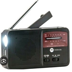 Motorola Black and Red Portable Radio Atmos 800 Rechargeable